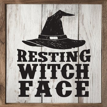 Resting Witch Face Hat Whitewash